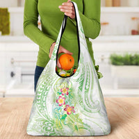 Summer Green Polynesian Jellyfish Grocery Bag Watercolor Glows LT7 - Polynesian Pride