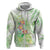 Summer Green Polynesian Jellyfish Hoodie Watercolor Glows - Polynesian Pride