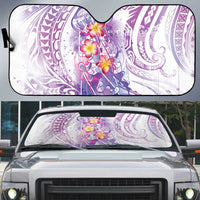 Lavender Polynesian Jellyfish Auto Sun Shade Watercolor Glows - Polynesian Pride