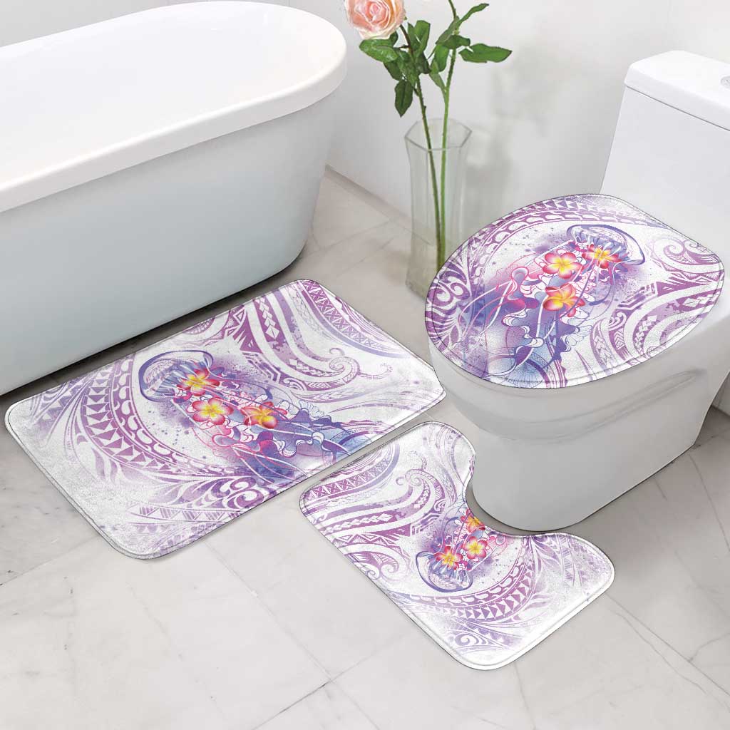 Lavender Polynesian Jellyfish Bathroom Set Watercolor Glows - Polynesian Pride