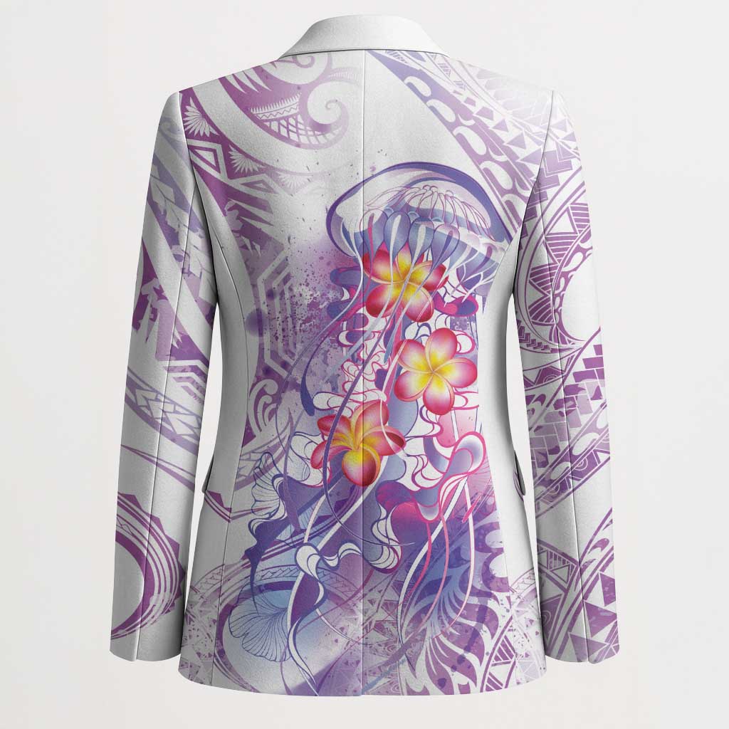 Lavender Polynesian Jellyfish Blazer Watercolor Glows LT7 - Polynesian Pride
