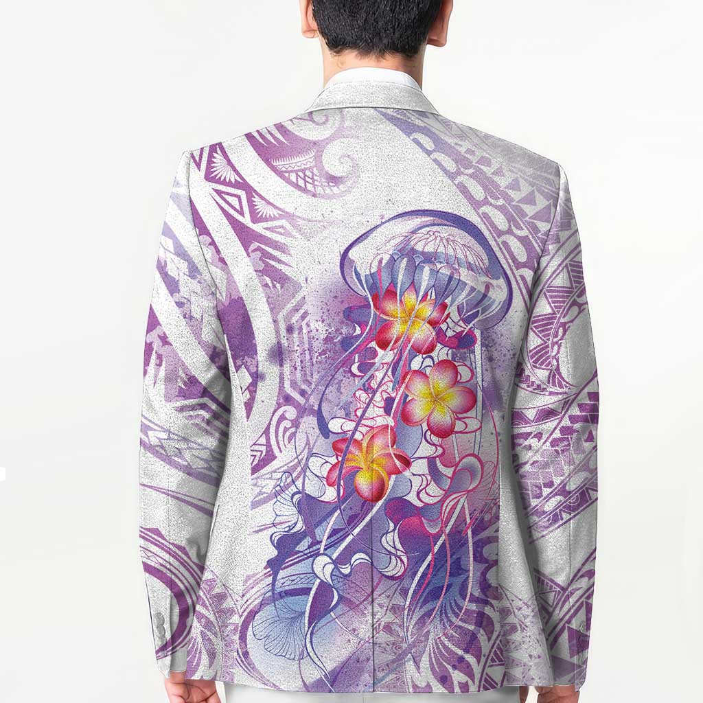 Lavender Polynesian Jellyfish Blazer Watercolor Glows LT7 - Polynesian Pride
