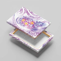 Lavender Polynesian Jellyfish Canvas Wall Art Watercolor Glows - Polynesian Pride