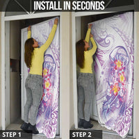Lavender Polynesian Jellyfish Door Cover Watercolor Glows - Polynesian Pride