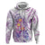 Lavender Polynesian Jellyfish Hoodie Watercolor Glows - Polynesian Pride