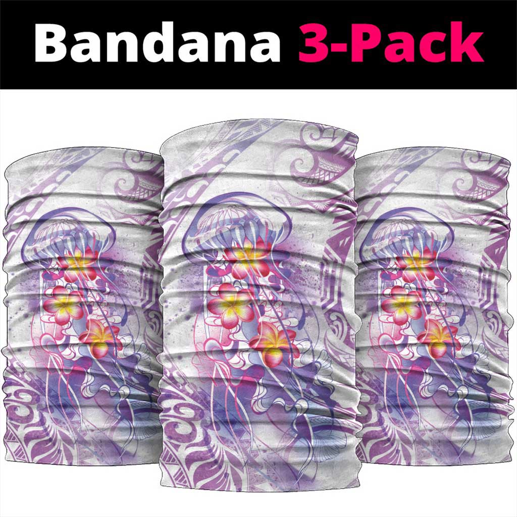 Lavender Polynesian Jellyfish Neck Gaiter Watercolor Glows - Polynesian Pride