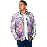 Lavender Polynesian Jellyfish Padded Jacket Watercolor Glows LT7 - Polynesian Pride