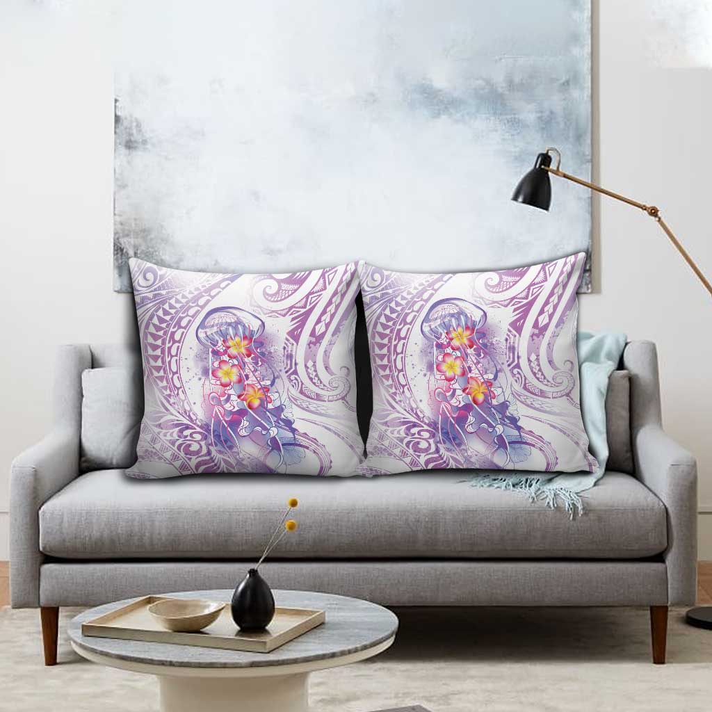 Lavender Polynesian Jellyfish Pillow Cover Watercolor Glows LT7 - Polynesian Pride