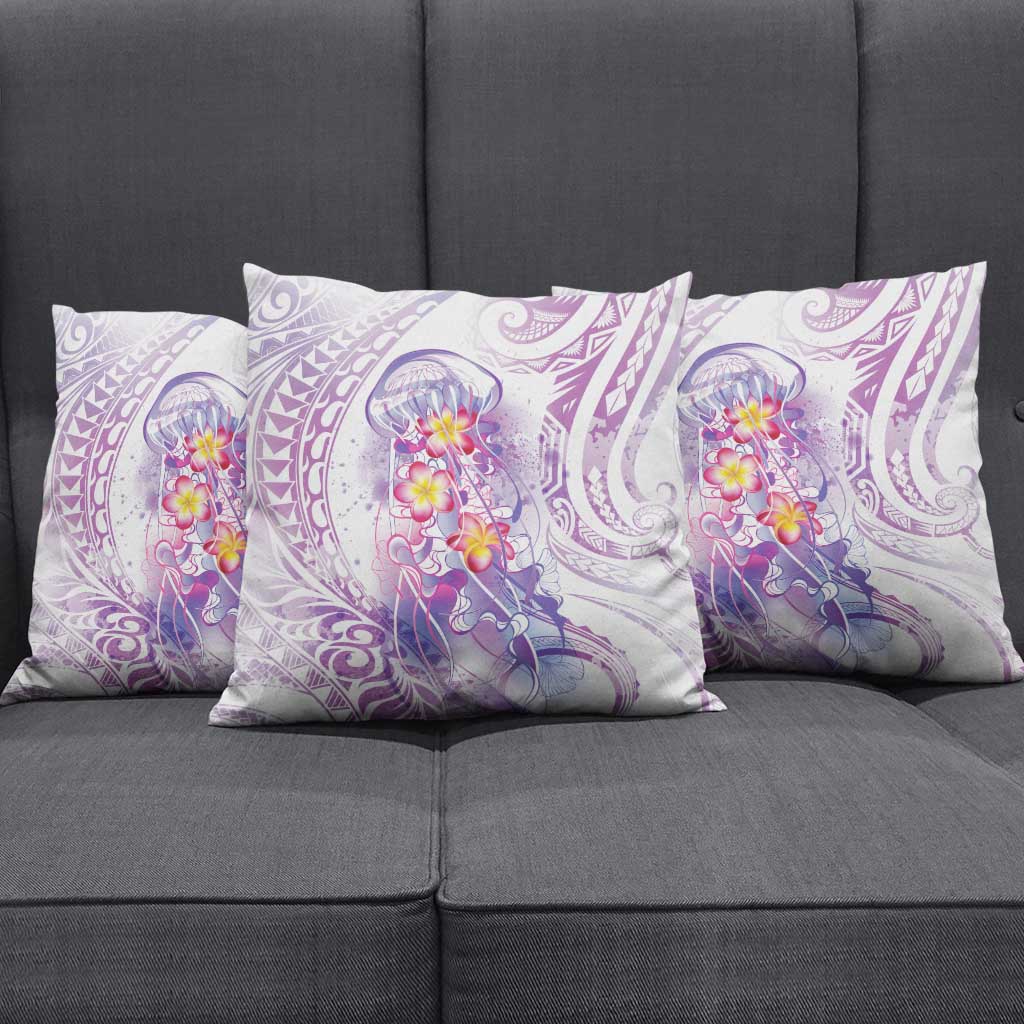 Lavender Polynesian Jellyfish Pillow Cover Watercolor Glows LT7 - Polynesian Pride