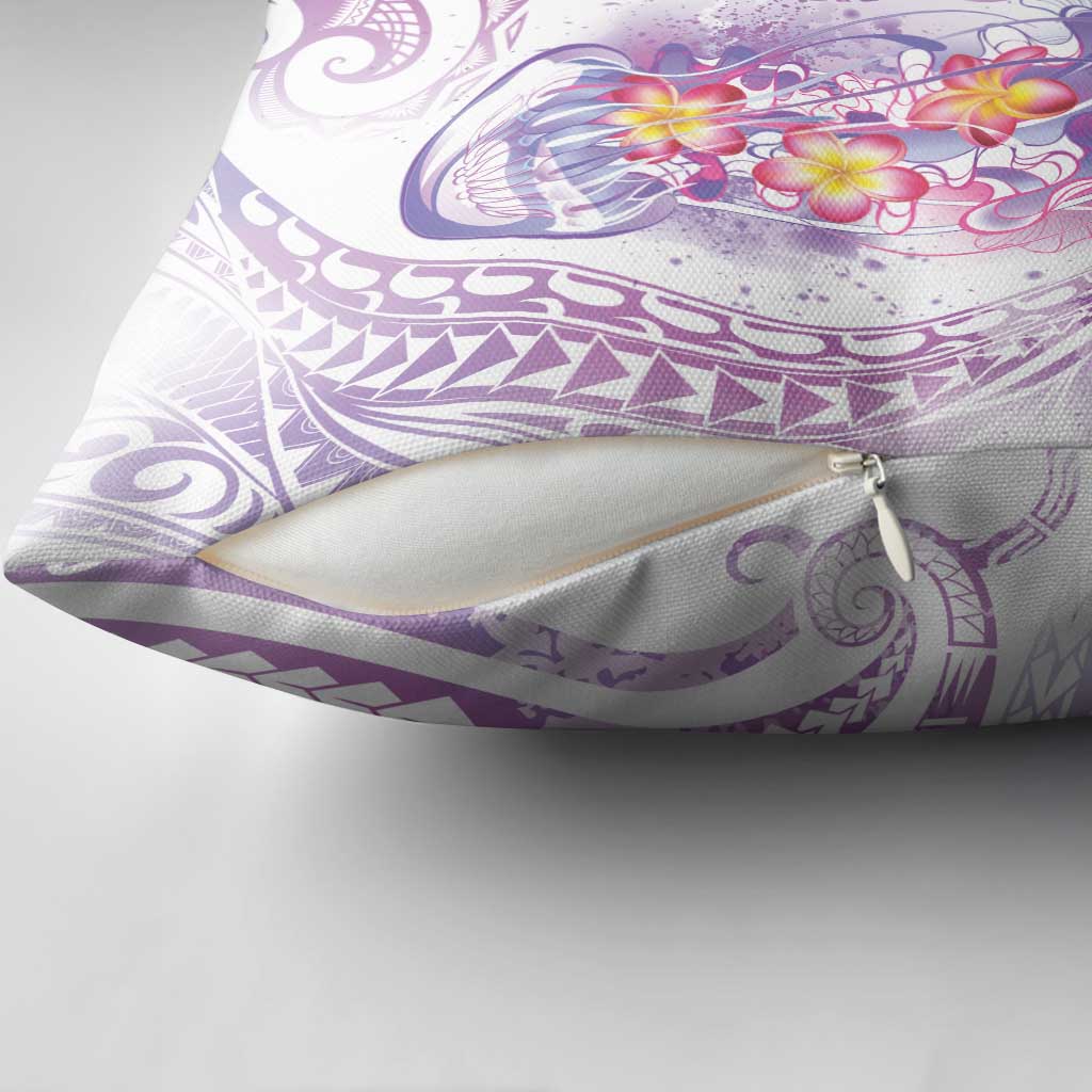Lavender Polynesian Jellyfish Pillow Cover Watercolor Glows LT7 - Polynesian Pride