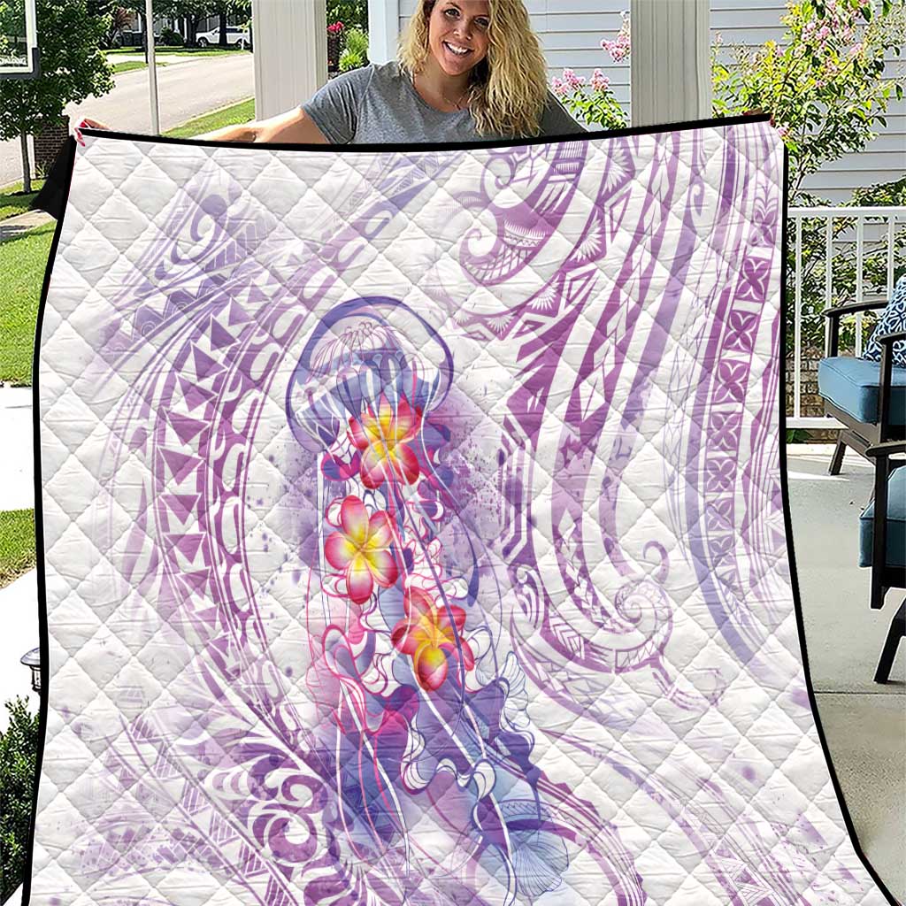 Lavender Polynesian Jellyfish Quilt Watercolor Glows LT7 Lavender - Polynesian Pride