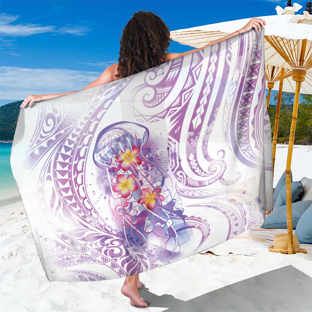 Lavender Polynesian Jellyfish Sarong Watercolor Glows LT7 One Size 44 x 66 inches Lavender - Polynesian Pride