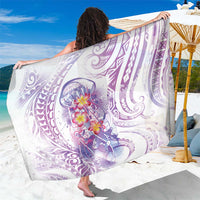 Lavender Polynesian Jellyfish Sarong Watercolor Glows LT7 One Size 44 x 66 inches Lavender - Polynesian Pride