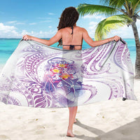 Lavender Polynesian Jellyfish Sarong Watercolor Glows LT7 - Polynesian Pride