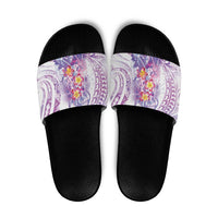 Lavender Polynesian Jellyfish Slide Sandals Watercolor Glows LT7 Lavender - Polynesian Pride