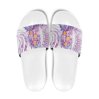 Lavender Polynesian Jellyfish Slide Sandals Watercolor Glows LT7 Lavender - Polynesian Pride