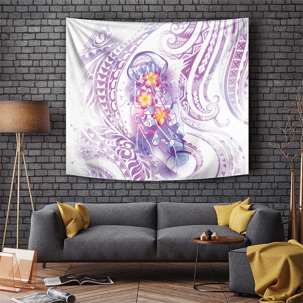Lavender Polynesian Jellyfish Tapestry Watercolor Glows LT7 Lavender - Polynesian Pride