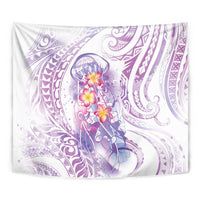 Lavender Polynesian Jellyfish Tapestry Watercolor Glows LT7 - Polynesian Pride