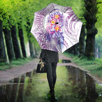 Lavender Polynesian Jellyfish Umbrella Watercolor Glows - Polynesian Pride