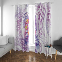Lavender Polynesian Jellyfish Window Curtain Watercolor Glows LT7 With Grommets Lavender - Polynesian Pride