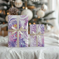 Lavender Polynesian Jellyfish Wrapping Paper Watercolor Glows LT7 - Polynesian Pride
