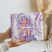 Lavender Polynesian Jellyfish Wrapping Paper Watercolor Glows LT7 - Polynesian Pride