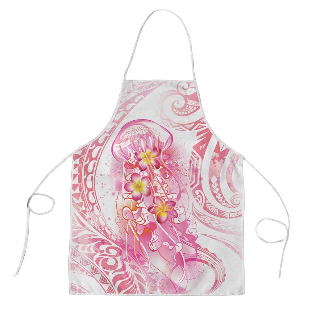 Rose Pink Polynesian Jellyfish Apron Watercolor Glows - Polynesian Pride
