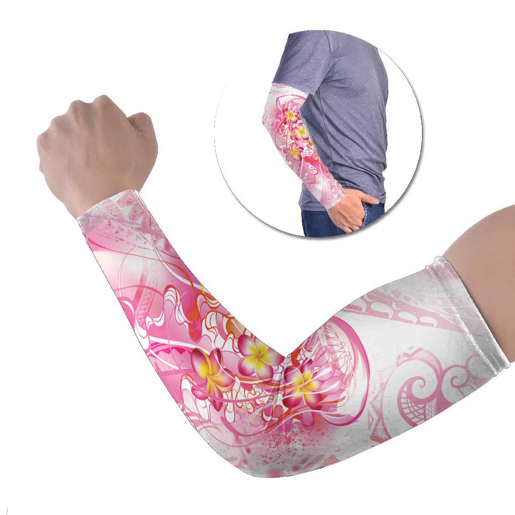 Rose Pink Polynesian Jellyfish Arm Sleeves Watercolor Glows - Polynesian Pride