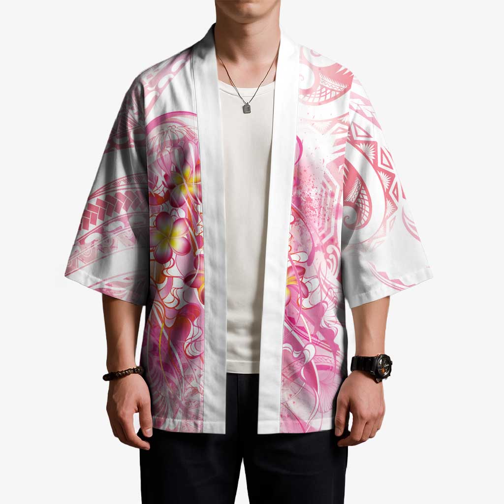 Rose Pink Polynesian Jellyfish Kimono Watercolor Glows - Polynesian Pride