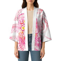 Rose Pink Polynesian Jellyfish Kimono Watercolor Glows - Polynesian Pride