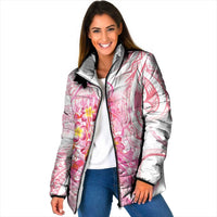 Rose Pink Polynesian Jellyfish Padded Jacket Watercolor Glows LT7 Women Rose Pink - Polynesian Pride