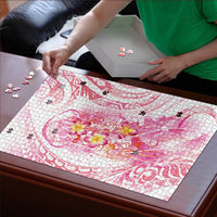 Rose Pink Polynesian Jellyfish Puzzle Watercolor Glows LT7 - Polynesian Pride