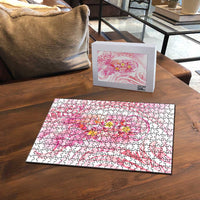 Rose Pink Polynesian Jellyfish Puzzle Watercolor Glows LT7 - Polynesian Pride