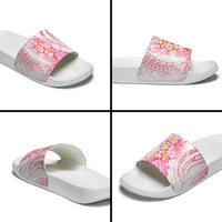 Rose Pink Polynesian Jellyfish Slide Sandals Watercolor Glows LT7 - Polynesian Pride