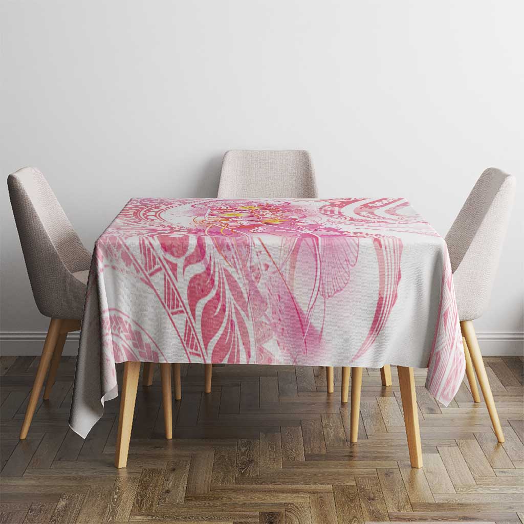 Rose Pink Polynesian Jellyfish Tablecloth Watercolor Glows - Polynesian Pride