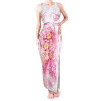 Rose Pink Polynesian Jellyfish Tank Maxi Dress Watercolor Glows - Polynesian Pride