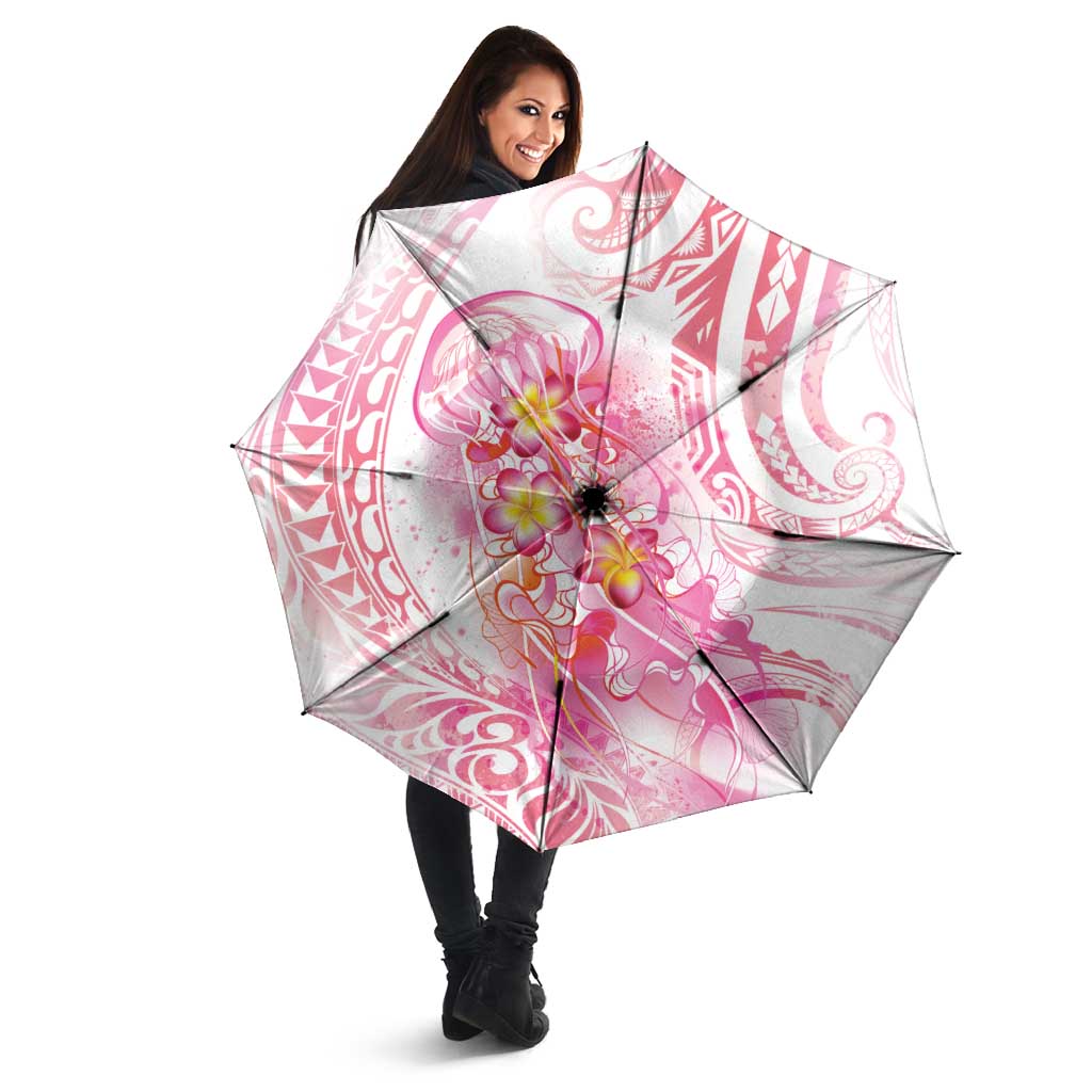 Rose Pink Polynesian Jellyfish Umbrella Watercolor Glows - Polynesian Pride