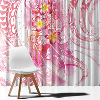 Rose Pink Polynesian Jellyfish Window Curtain Watercolor Glows LT7 - Polynesian Pride