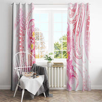 Rose Pink Polynesian Jellyfish Window Curtain Watercolor Glows LT7 - Polynesian Pride