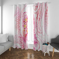 Rose Pink Polynesian Jellyfish Window Curtain Watercolor Glows LT7 With Grommets Rose Pink - Polynesian Pride