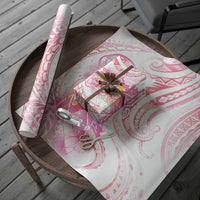 Rose Pink Polynesian Jellyfish Wrapping Paper Watercolor Glows