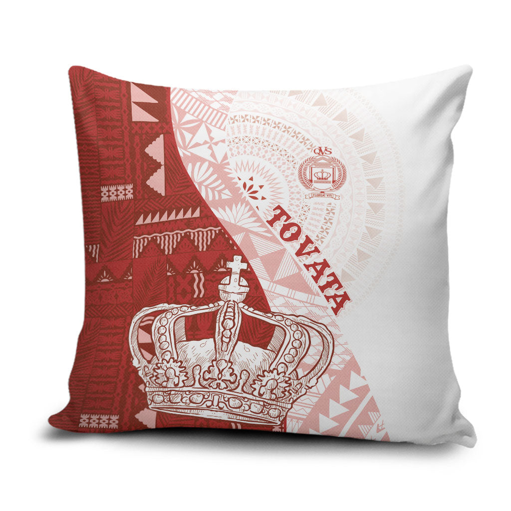 Queen Victoria School Fiji Vulinitu Tovata House Pillow Cover Masi Tapa LT7 Red - Polynesian Pride