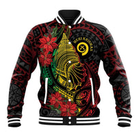 Vanuatu Meri Krismas Baseball Jacket Conch Shell Tribal Art LT7 Unisex Art - Polynesian Pride
