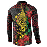 Vanuatu Meri Krismas Button Sweatshirt Conch Shell Tribal Art LT7 - Polynesian Pride