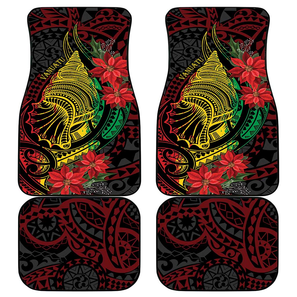 Vanuatu Meri Krismas Car Mats Conch Shell Tribal Art