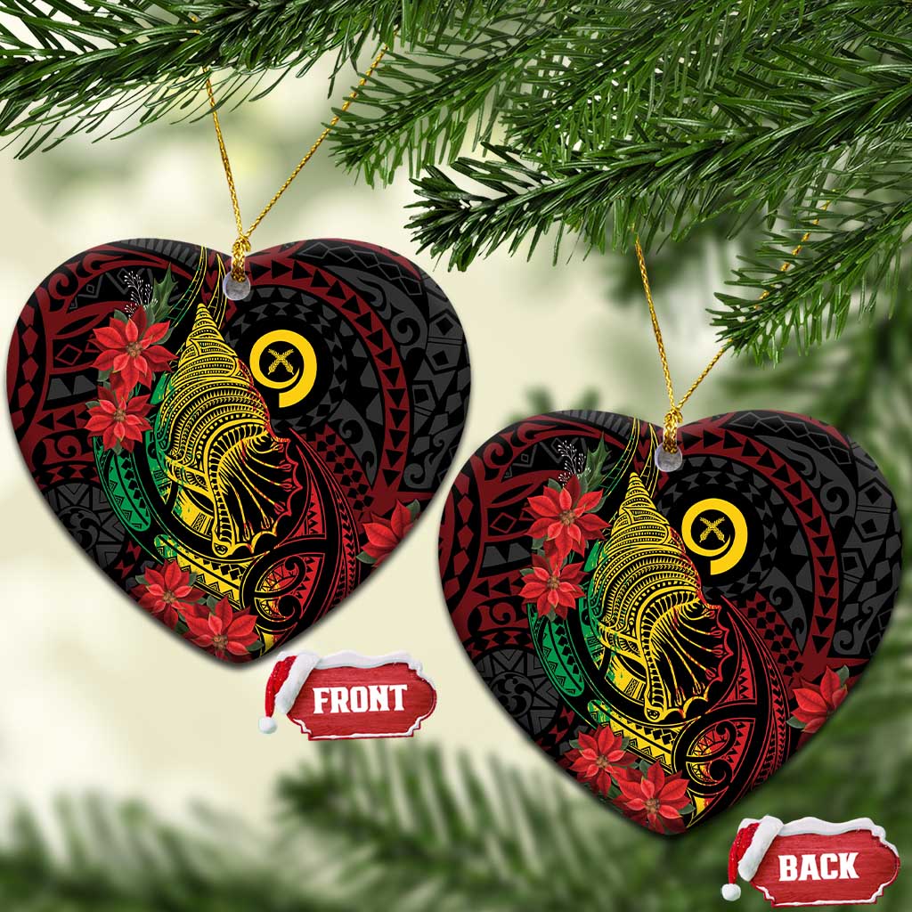 Vanuatu Meri Krismas Ceramic Ornament Conch Shell Tribal Art