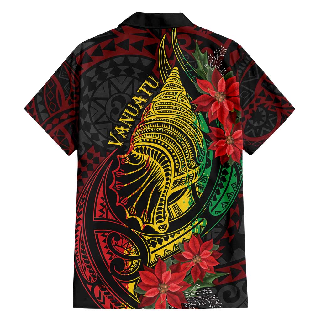 Vanuatu Meri Krismas Family Matching Off Shoulder Maxi Dress and Hawaiian Shirt Conch Shell Tribal Art