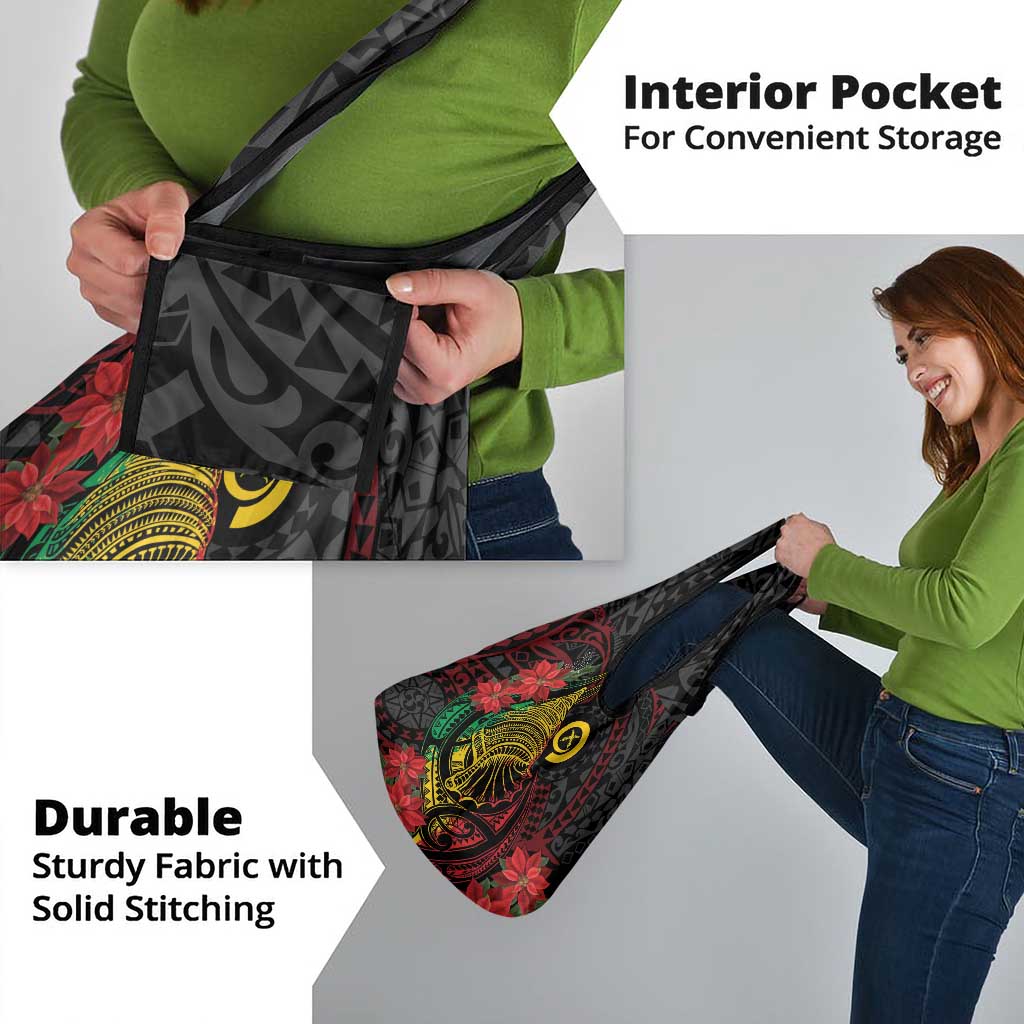 Vanuatu Meri Krismas Grocery Bag Conch Shell Tribal Art