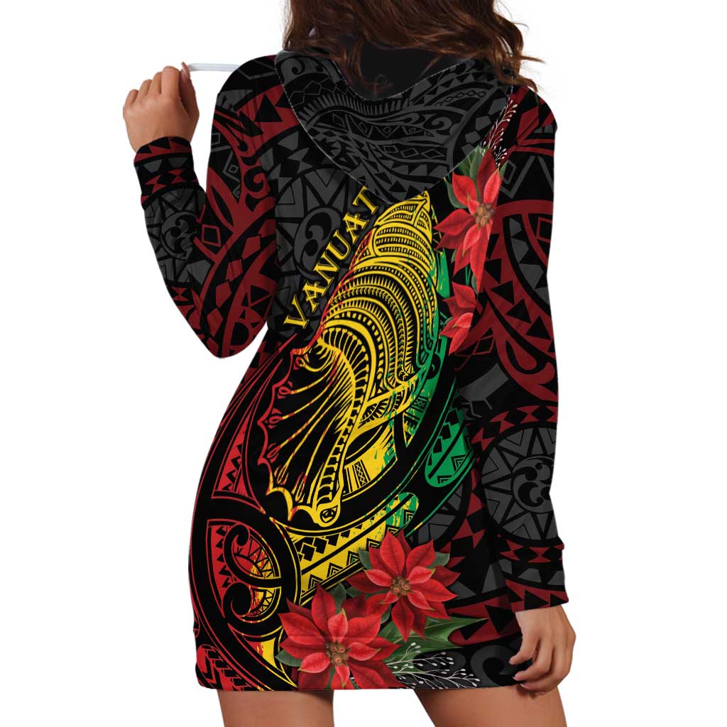 Vanuatu Meri Krismas Hoodie Dress Conch Shell Tribal Art