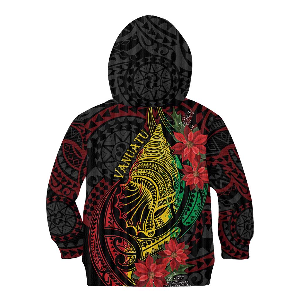 Vanuatu Meri Krismas Kid Hoodie Conch Shell Tribal Art